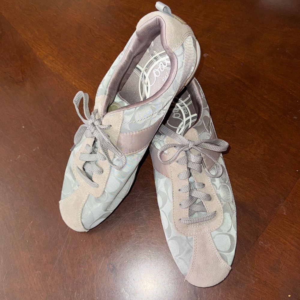 Coach Gray and Tan Casual Sneakers